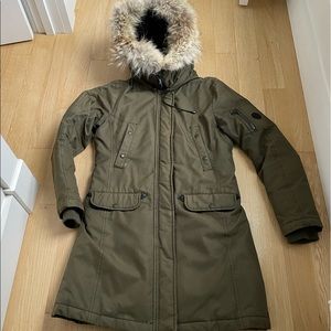 Spiewak N3-B Aviation Parka in Olive with Fur Trim, Medium